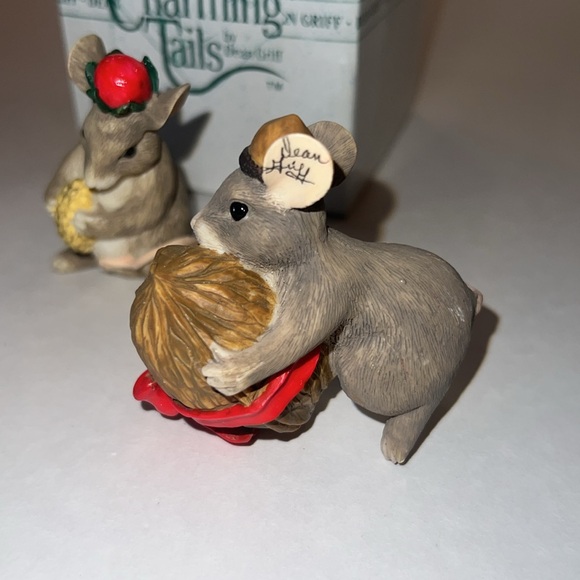NEW Signed Charming Tails "Three Wise Mice" Set of 3 Figurines - Picture 2 of 3